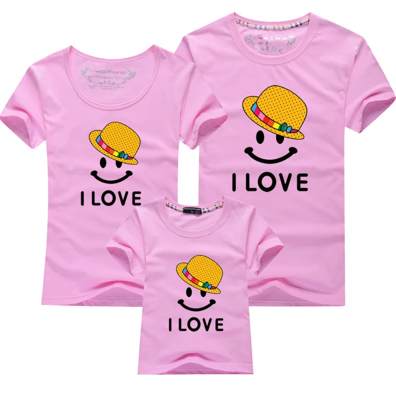 Одежда для мамы и дочки; одинаковые комплекты для семьи; Kawaii; рубашка; забавная одежда; детская одежда для маленьких девочек, папы, мамы, топики для пар; семейная футболка