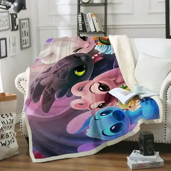 

Toothless and light fury Fleece Blanket Plush 3d Printed for Adults Sofa Sherpa Fleece Bedspread Wrap Throw Fashion Blanket