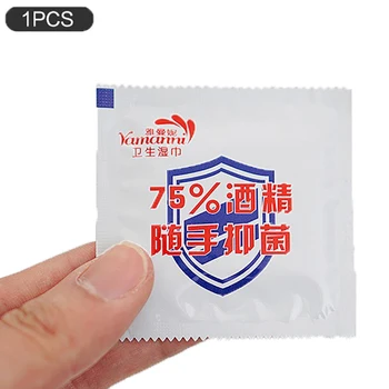 

100PCS Portable Alcohol Swabs Pads Wet Wipes 70% Isopropyl First Aid Home Skin Cleanser Sterilization