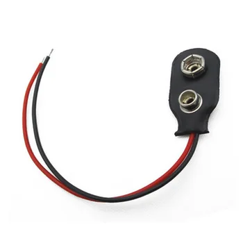 

10pcs 9V Battery Snap Connector clip Lead Wires holder wire length 15CM Type I