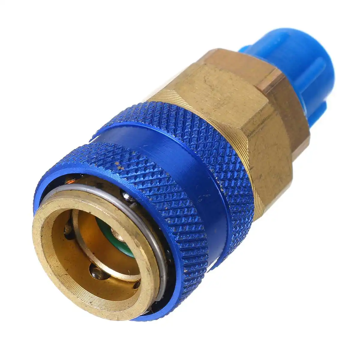 Color Name : Blue Reunion NEW-Oil/Dye Injector 30Ml 1 Oz With Low Side Quick Coupler Adapter 1/4 SAE R134A Manual Oiler A/C Oil Injector Adapter,Automotiv
