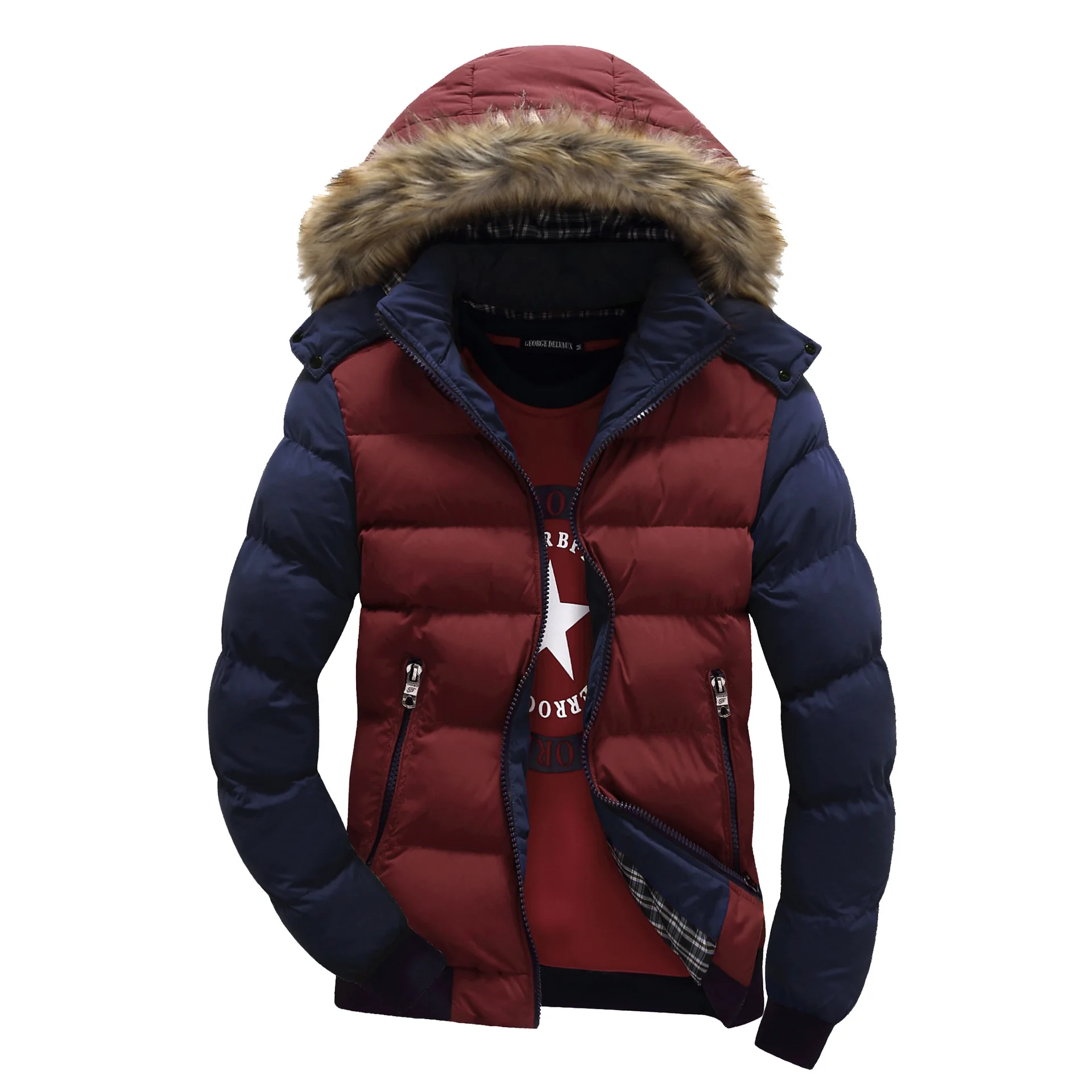 Новинка, мужская зимняя куртка, пальто, качественная хлопковая стеганая куртка с капюшоном, Толстая теплая верхняя одежда, повседневная мужская парка
