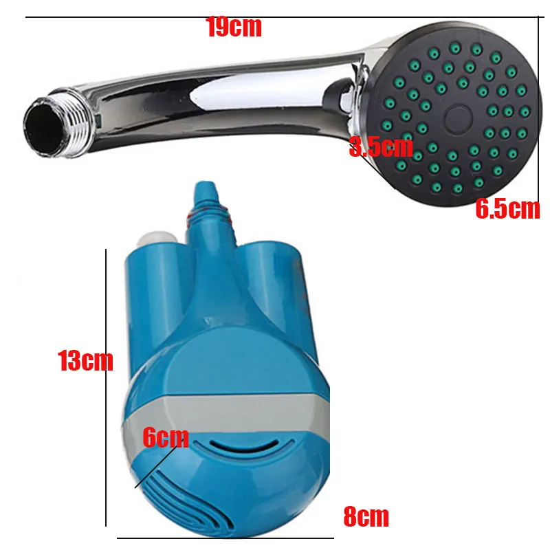 12V Wireless Portable USB Rechargeable Shower Head Water Pump Nozzle Sport Travel Caravan Van Car Washer Camping Shower
