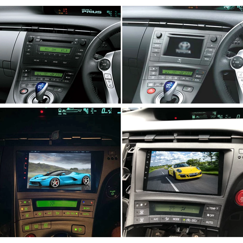 Sinosmart Android 8,1 автомобиль для Toyota Prius 2009 2010 2011 2012 2013 gps навигация Радио 2din 2.5D ips/QLED экран