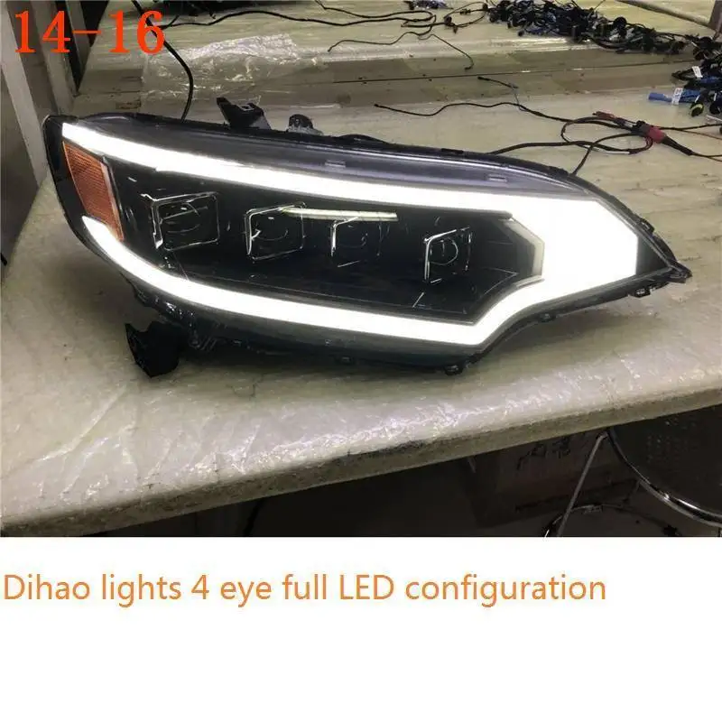 MODEL Q Para Assessoires запчасти лампы авто автомобили Led Drl Стайлинг дневные ходовые фары Задние Автомобильные фары в сборе для Honda Fit - Цвет: MODEL Q