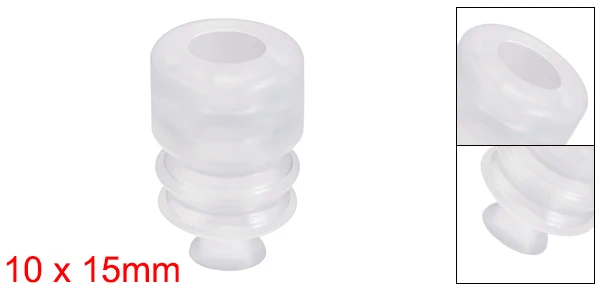 M5 x 5mm Uxcell 1/4 шт. прозрачный однотонный мягкий силиконовый Водонепроницаемый вакуумной присоской 5 мм Объединенный сильфон присоски для мазута воды озона Clear - Цвет: M5 x 5mm