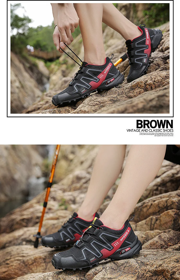 Сезон весна-осень; Для мужчин обувь стиль Альпинизм альпинистские ботинки Для мужчин, анти-скольжения Пеший Туризм обувь износостойкие туфли в западном стиле