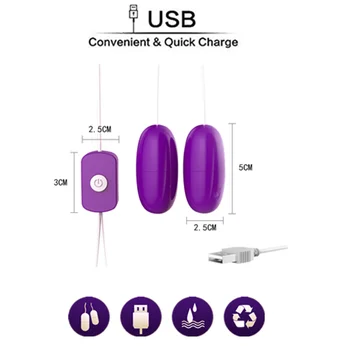 Tongue Clitoris Waterproof USB Power Double Jump Egg Vibrator Shock Masturbator Stimulator Vaginal Massage Squirt  For Women 4