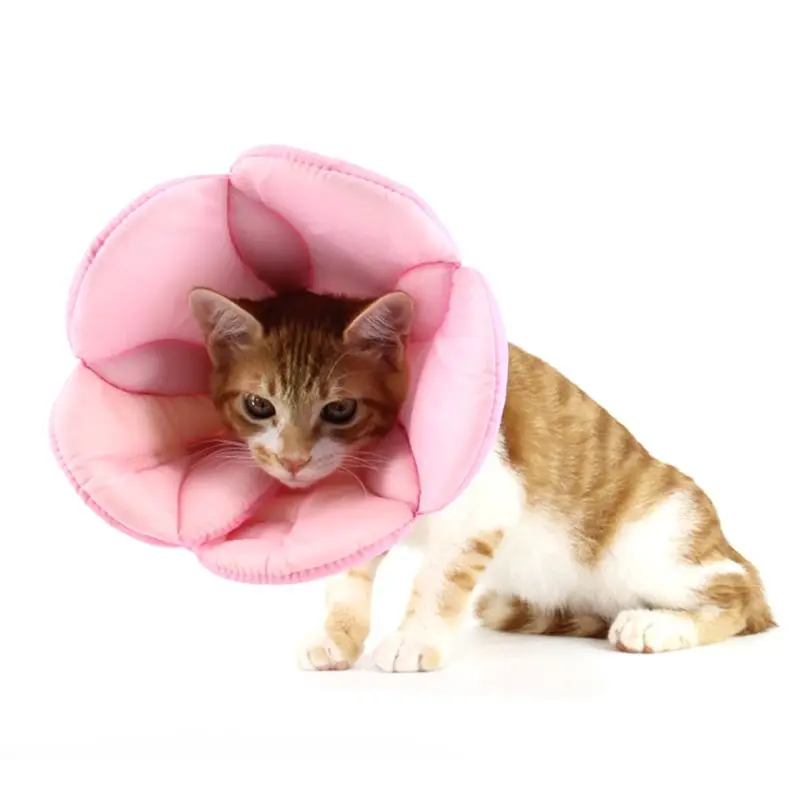Pet Recovery Cone e-ошейник кошка собака Comfortabe цветочный узор елизабетанский ошейник
