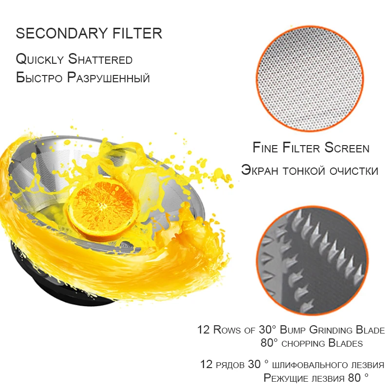 Соковыжималка из нержавеющей стали 2 ускоритель электрическая соковыжималка для фруктов питьевой Диспенсер машина автоматический для цитрусовых Центробежная Соковыжималка