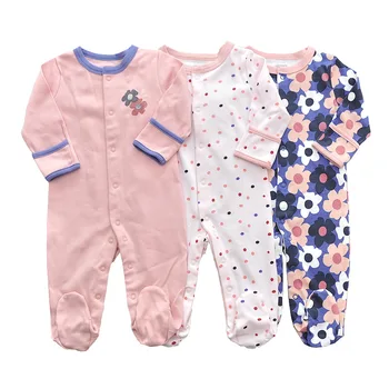 

3pcs/lot 2020 Summer Baby Boy Rompers Baby Clothes roupa de bebes Newborn Jumpsuit Long Sleeve Cotton Pajamas 0-12 Months