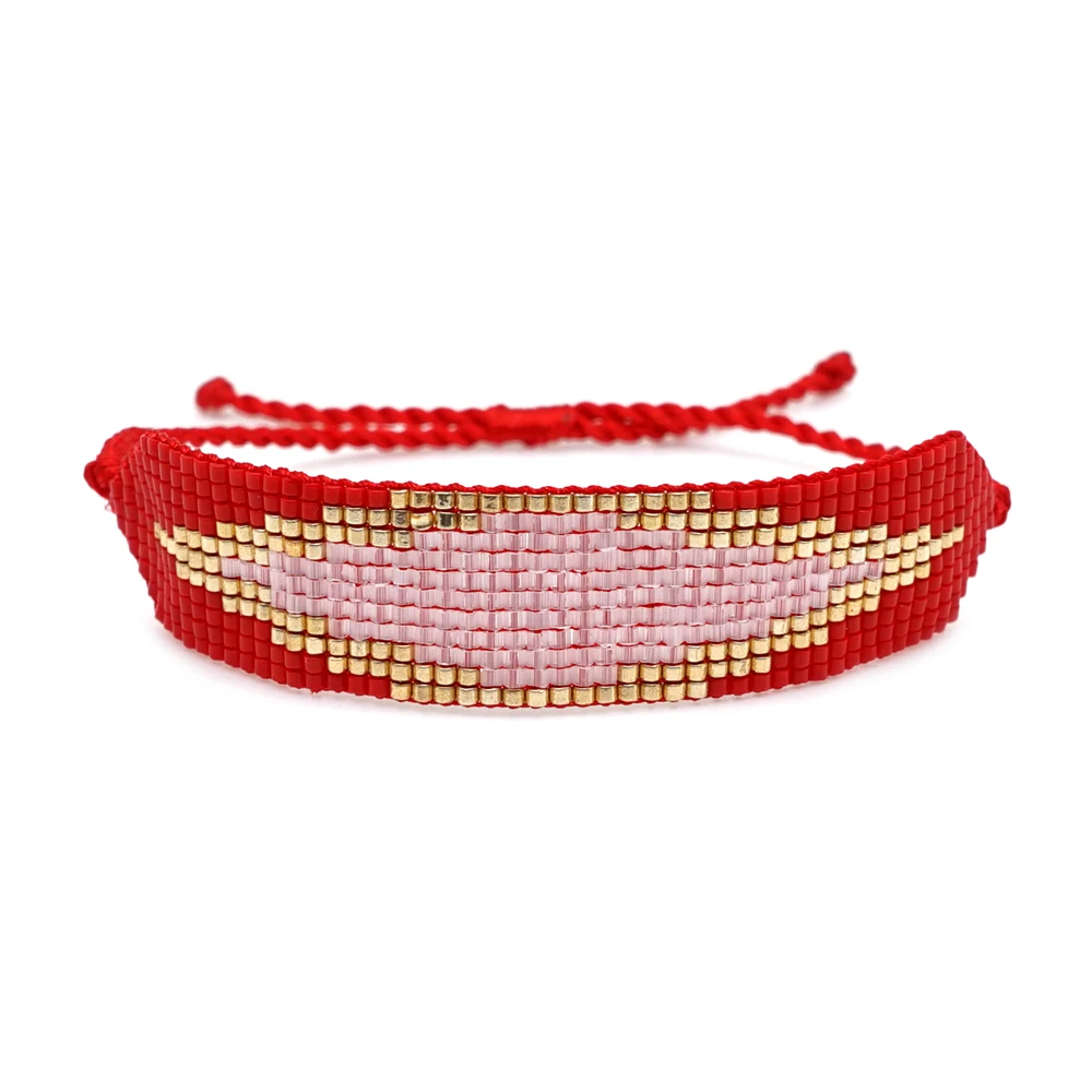 Go2boho MIYUKI сглаза браслет большие губы манжеты браслеты женские ювелирные изделия Bileklik браслет дружбы кисточкой Подарки ручной работы