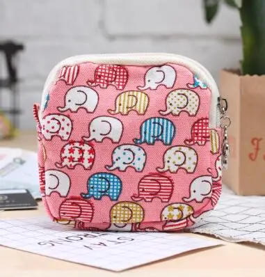 small elephant Kawaii Totoro Mini Girls Coin Purse Small Light Wallet Slim Women Zipper New Cute Totoro Fox Elephant Cat Owl Coin Purse - Цвет: small elephant