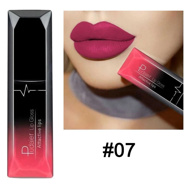 Waterproof Nude Matte Velvet Glossy Lip Gloss Lipstick Lip Balm Sexy Red Lip Tint 21 Colors Women Fashion Makeup Christmas Gifts 07