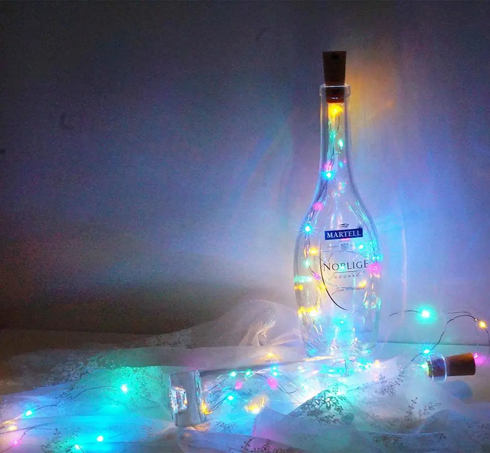 Упаковка из 5 светильники в форме винных бутылок цвет белый, синий, красный, розовый, фиолетовый для дропшиппинг