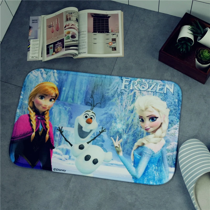 Frozen mat Anna Elsa carpet Door mat 38x58cm Bathroom Kitchen Kids Boys Girls Crawling Game Mat Bedroom Carpet