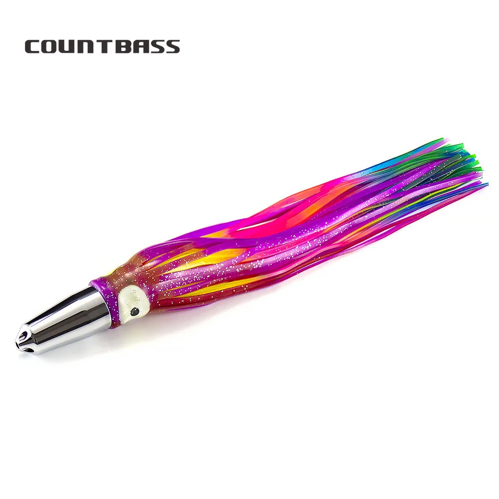 1Pc Count Bass Bullet Head Trolling Lure 7.8Oz Game Fishing Jet Head Con Gonna Di Calamari, Tonno Wahoo Marline Sailfish Kinfish Lures
