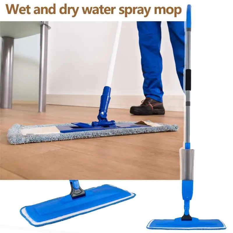 Wet And Dry Dual Purpose Plate Mop Household Kitchen Telescopic Lazy Solid Wood Flooring Towel Cloth Dust Removal Flat Mop