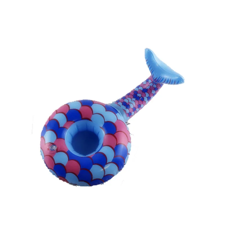 Mermaid 35x20cm Надувной мини-держатель для воды для бассейна, поплавок для напитков, пляжные игрушки для фестиваля, вечерние плавающие единороги, фламинго - Цвет: Mermaid 35x20cm