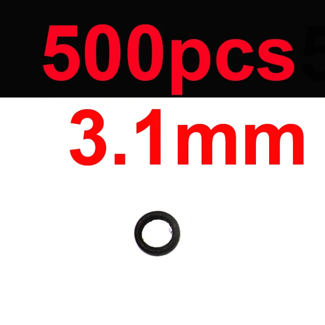 Round 3.1mm 500pcs JIGEECARP 500 шт. аксессуары для волос для ловли карпа кольцо Круглый Овальный слеза груша Форма кольца рыболовные клеммы снасти - Цвет: Round 3.1mm 500pcs
