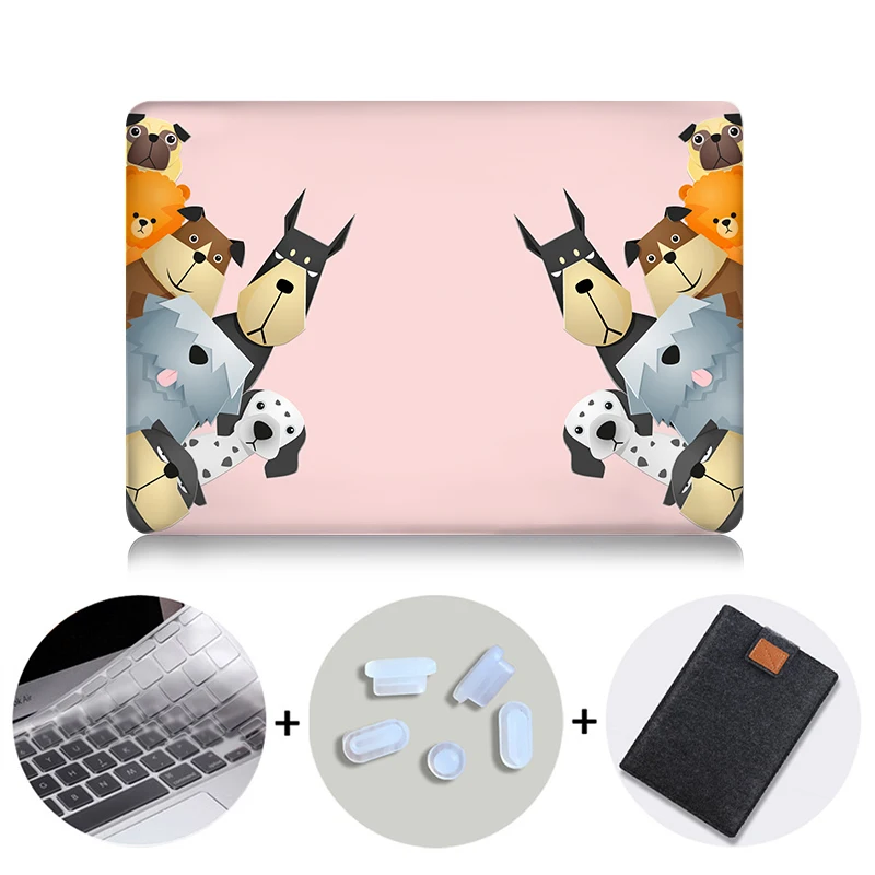 MB04 MTT чехол с мультяшными животными для Macbook Air 11 13 Pro retina 13 15 с сенсорной панелью для mac book 12 дюймов чехол для ноутбука с милым котом - Цвет: MB04