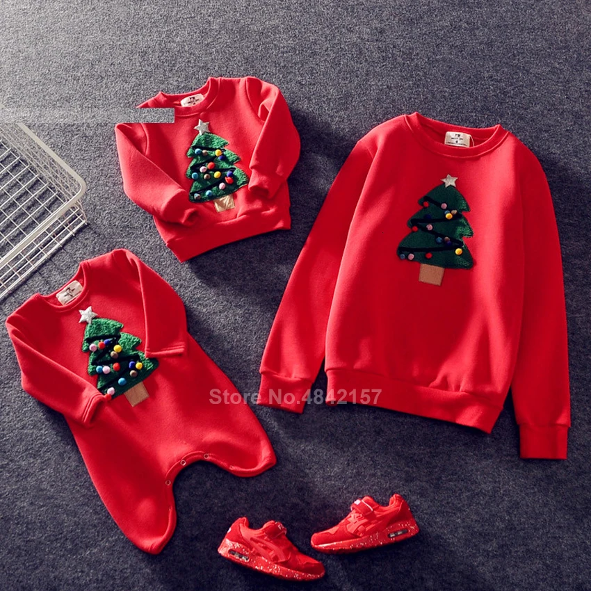 Семейный Рождественский свитер, теплый зимний свитер с вышитым оленем и Санта Клаусом для взрослых и детей - Цвет: Color6