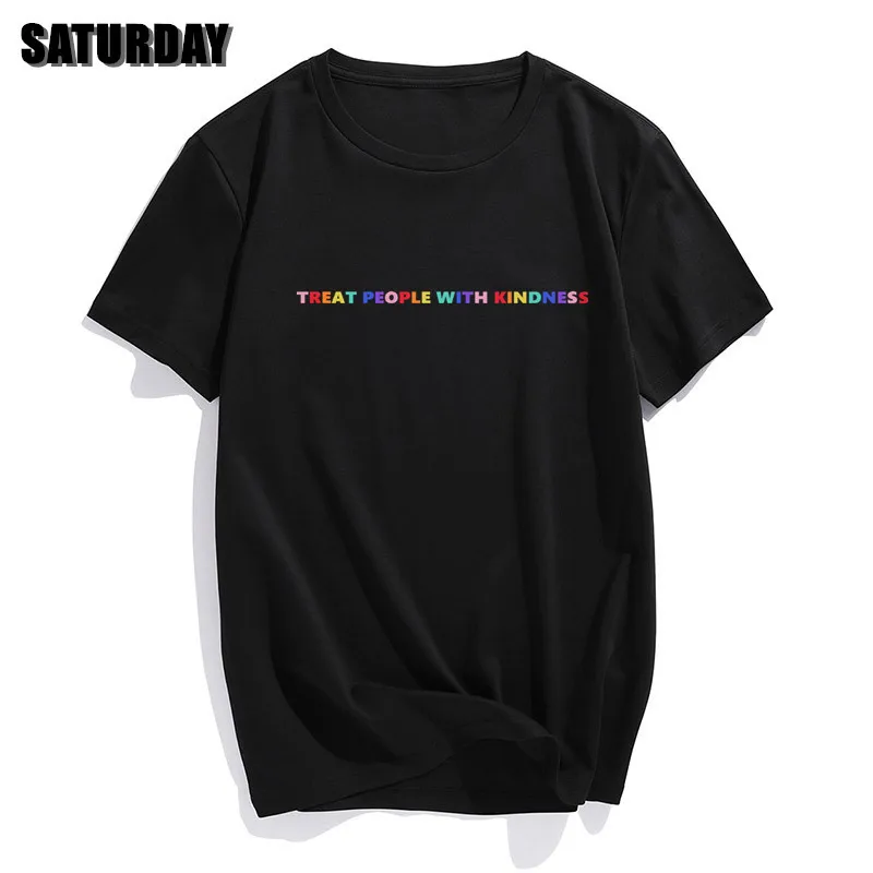 Men's Harry Styles Rainbow Color tpwk T-shirt Summer TREAT PEOPLE WITH KINDNESS Funny Clothes Boy Girl Tops Tee Men's Harry Styles Rainbow Color tpwk T-shirt Summer TREAT PEOPLE WITH KINDNESS Funny Clothes Boy Girl Tops Tee