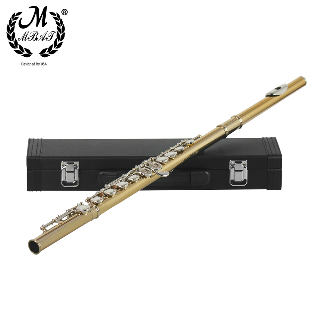 M Mbat 16 Hole Flute Golden Silver Key Flute High Quality With Storage Box  Accessories Professional Woodwind Musical Instrument - Flute - AliExpress