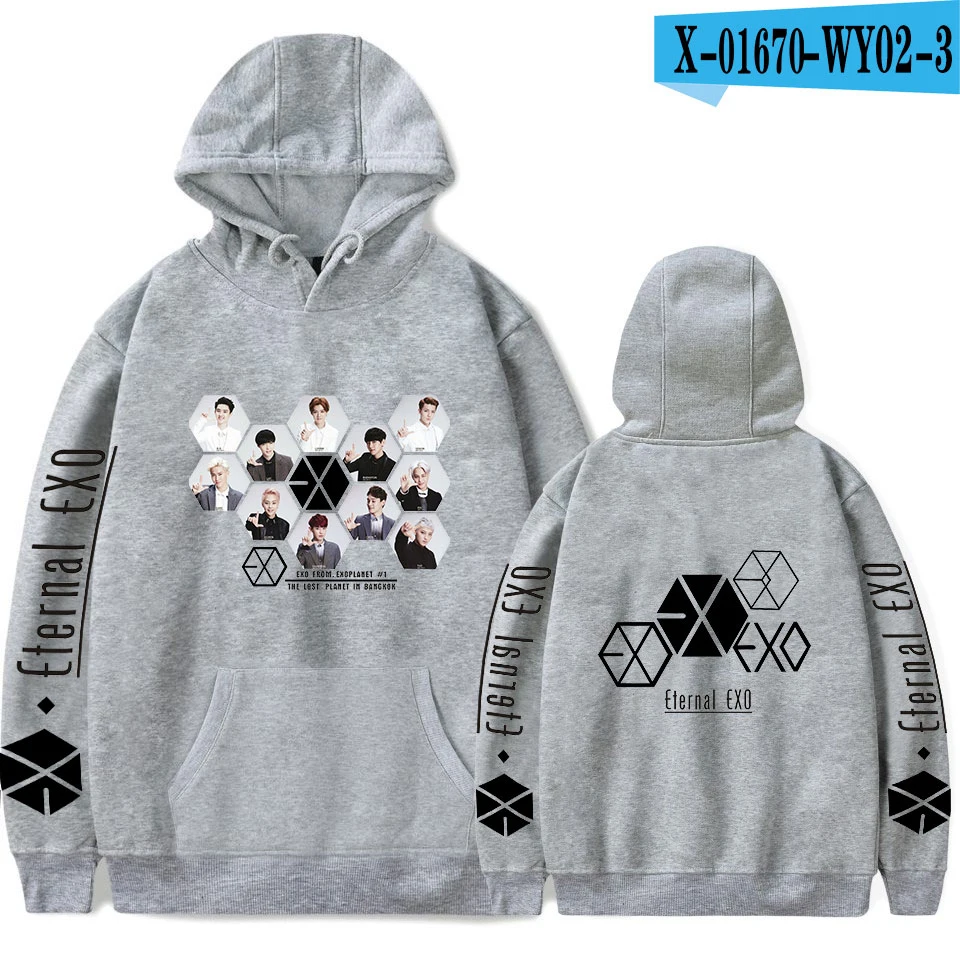 O Новое поступление EXO PLANET#5 толстовки для мужчин Повседневный пуловер уличная Толстовка Sudadera Hombre мужской EXO PLANET#5 толстовка мужские топы - Цвет: O