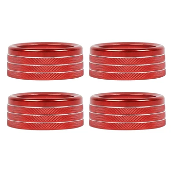

For Ford F150 2013-14 Knob Decoration Ring Air Conditioning Red Useful