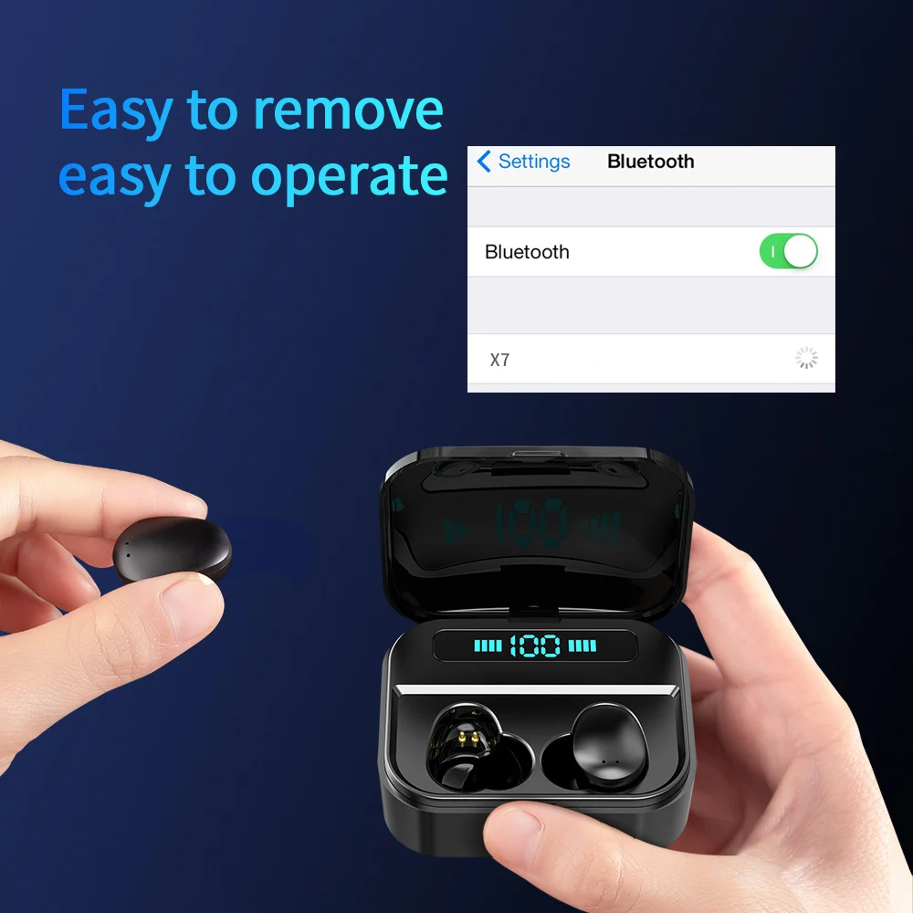 Touch TWS настоящие беспроводные наушники Bluetooth водонепроницаемые головные уборы с