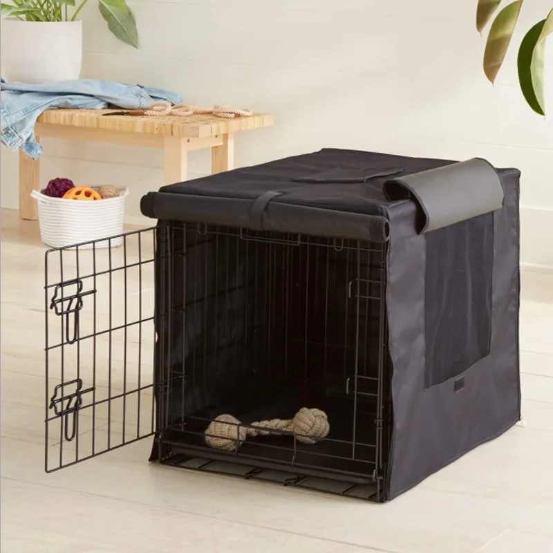 

Pet Box Protective Cover Dog Cage Cat Cage Dust Cover Rainproof Windproof Shading Cloth 60*52*46CM Pet House Protective Cover