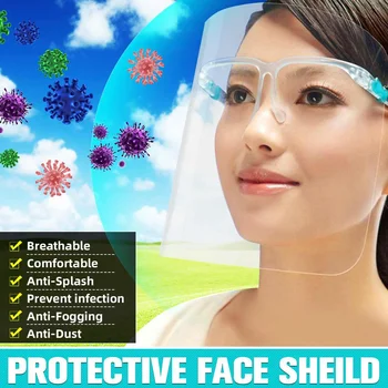 

Protective Mask Goggles Anti Droplet Dust-proof Full Face Cover Mask Visor Shield Droplet virus Windproof Shield Washable