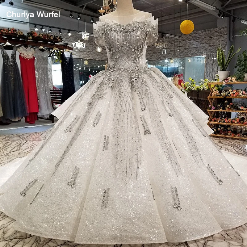 LS69116 специальное бальное платье с коротким рукавом вечернее платье с серыми украшениями o-образным вырезом Дубай платья с длинным шлейфом для сексуальной мамы