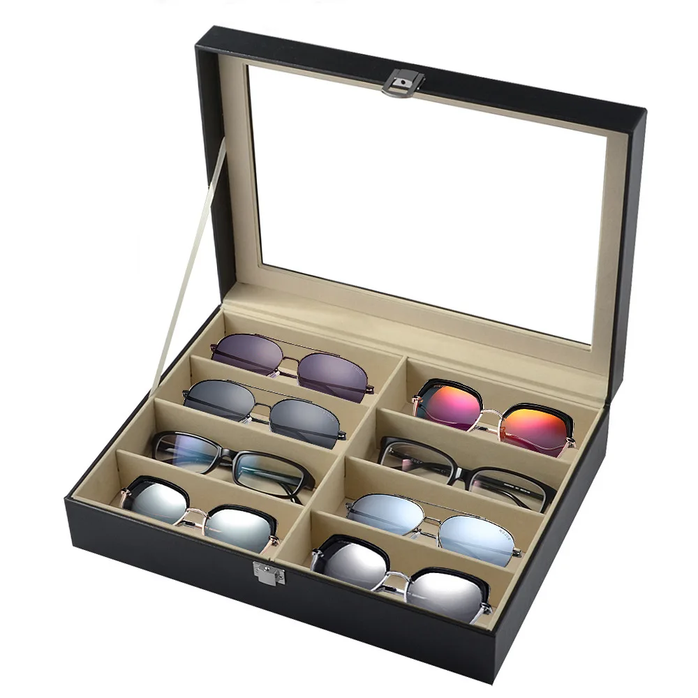 

New Style Matte Baking Varnish Solid Wood Watch Box Bracelets Bracelet Jewlery Box Multi-Bit Skylight Watch yuan mu he Glasses B
