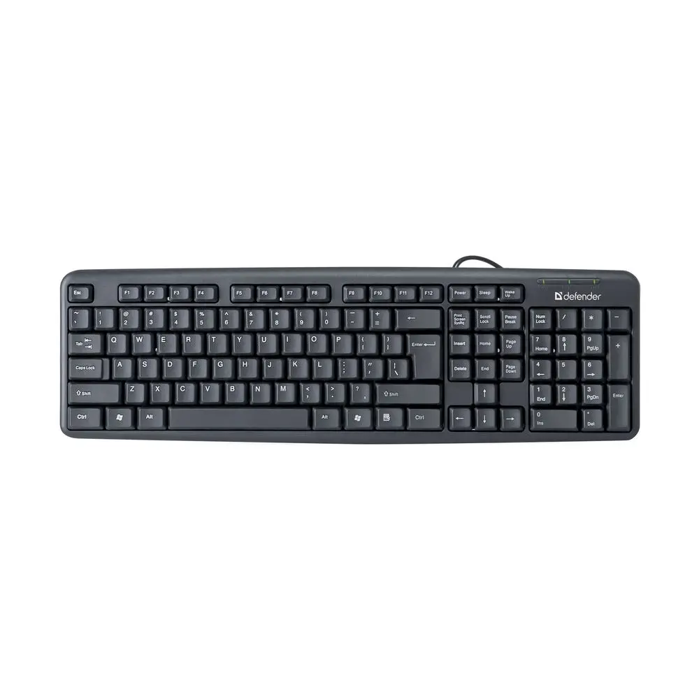 Клавиатура Defender Element HB-520 PS/2 RU,черный,полноразмерная