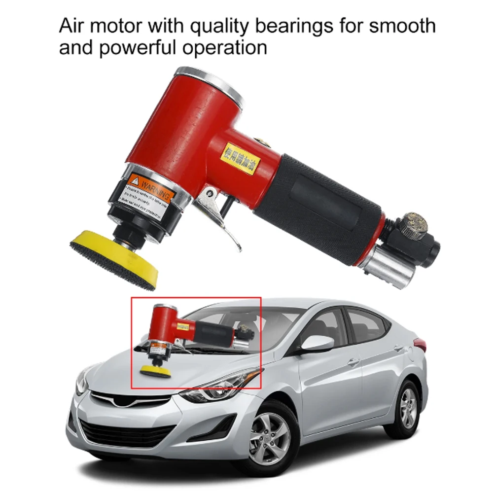 Mini Orbital Sander Air Dual Action Sander Air Polisher Super Smooth Swirl Straight Heart Pneumatic Polishing Sander
