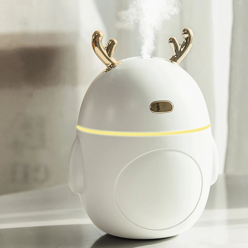 

Lovely Deer Air Humidifier USB Ultrasonic Cool Mist Maker Fogger LED Light Mini Aroma Diffuser Essential Oil Humificador