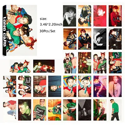30 шт./компл. EXO Planet 5 альбом разведка фото LOMO плата, вентиляторы коллекция XIUMIN SUHO LAY BAEKHYUN LJJ136 - Цвет: 07