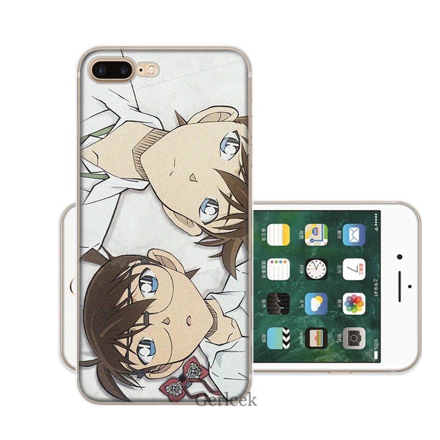 Чехол для мобильного телефона iPhone 11 Pro 6 6s 7 8 P Lus iPhone XR X XS Max 5 5S SE Shell Detective Conan, Жесткий Чехол
