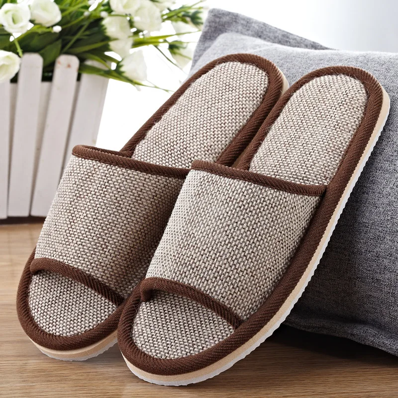 

Home Slippers Indoor Floor Shoes Silent Sweat Slippers For Summer Women Sandals Slippers