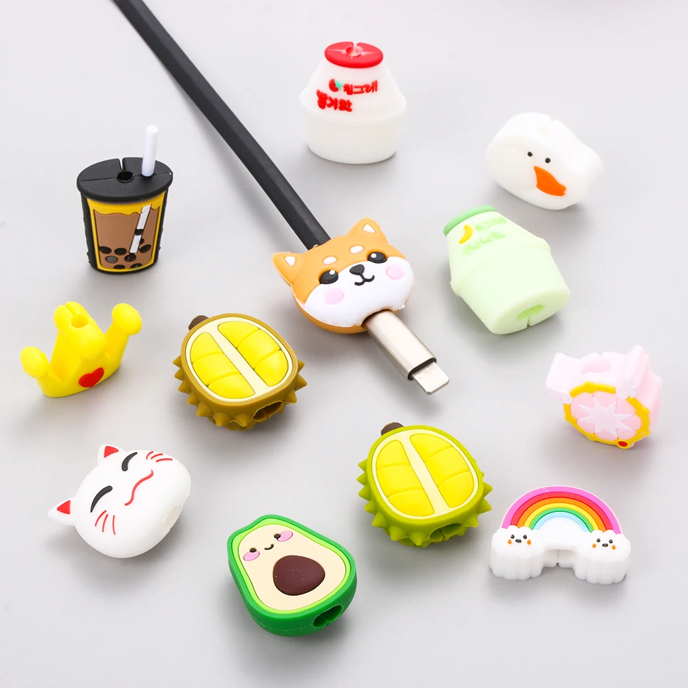 

1Pcs Cute Cartoon Cable Bite Data Line Cover for iPhone Android USB Earphone Cover Cord Prevents Breakage Protects Kids Gifts