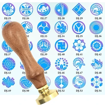 

Japan toukenranbu brass Stamp wood handle DIY Ancient Seal Retro Stamp Wax Seal High Quality DIY Scrapbooking wax stamp2
