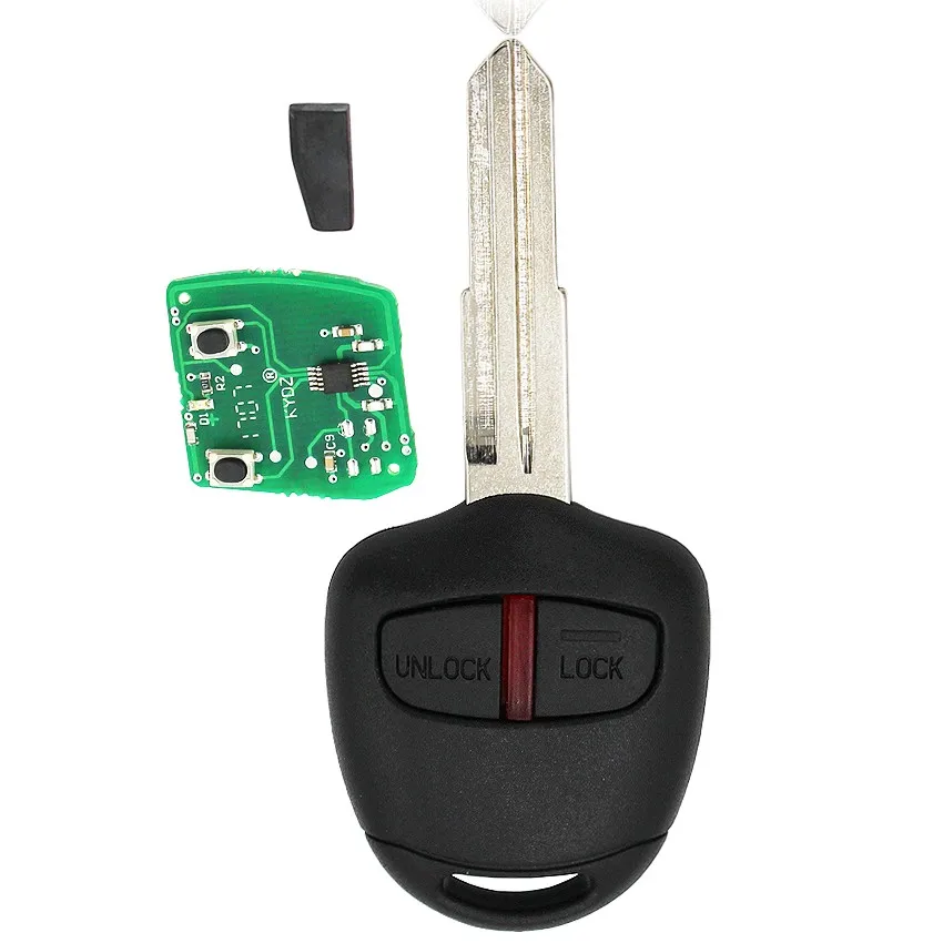 2 кнопки дистанционного управления брелок для Mitsubishi Lancer Outlander ID46 чип PCF7936 315 MHz/433 Mhz левый/правый лезвие - Цвет: Left Blade 315MHz