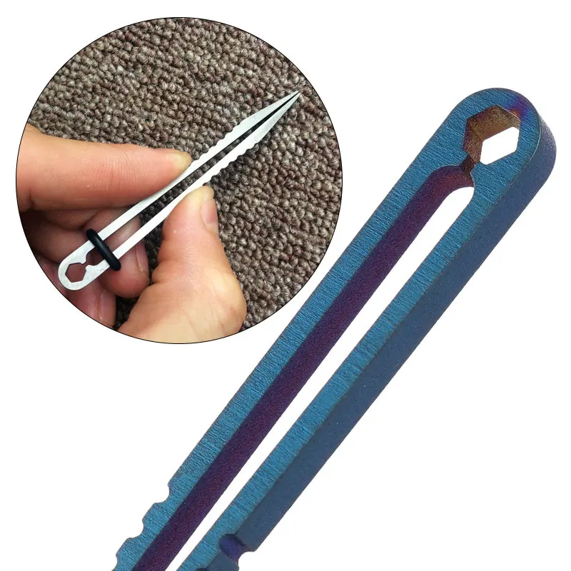 1PC TC4 Clip Titanium Tweezers Pick Up Clamping EDC Multipurpose Gadget Professional Camp Outdoor Pocket Maintenance Tool