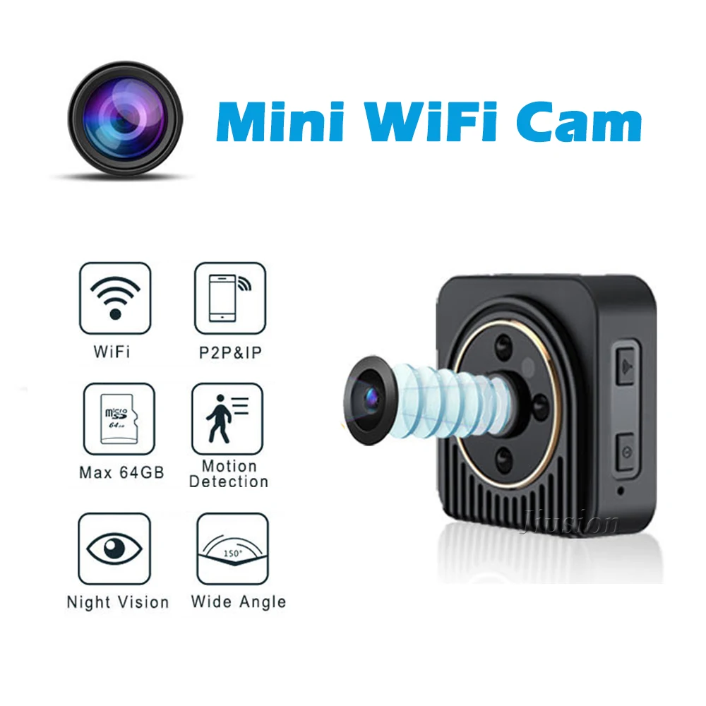 Мини-камера Wifi Espia DVR видеокамера магнитное тело IP микро камера движения Беспроводная P2P ночного видения Поддержка Скрытая TF карта
