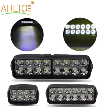 

1X Car Spot Fog Lights Assembly 8 12 16Leds Night Motorcycle Headlights 6500K White Bulbs Motor Scooter Bar Headlamps DC 12V 24V