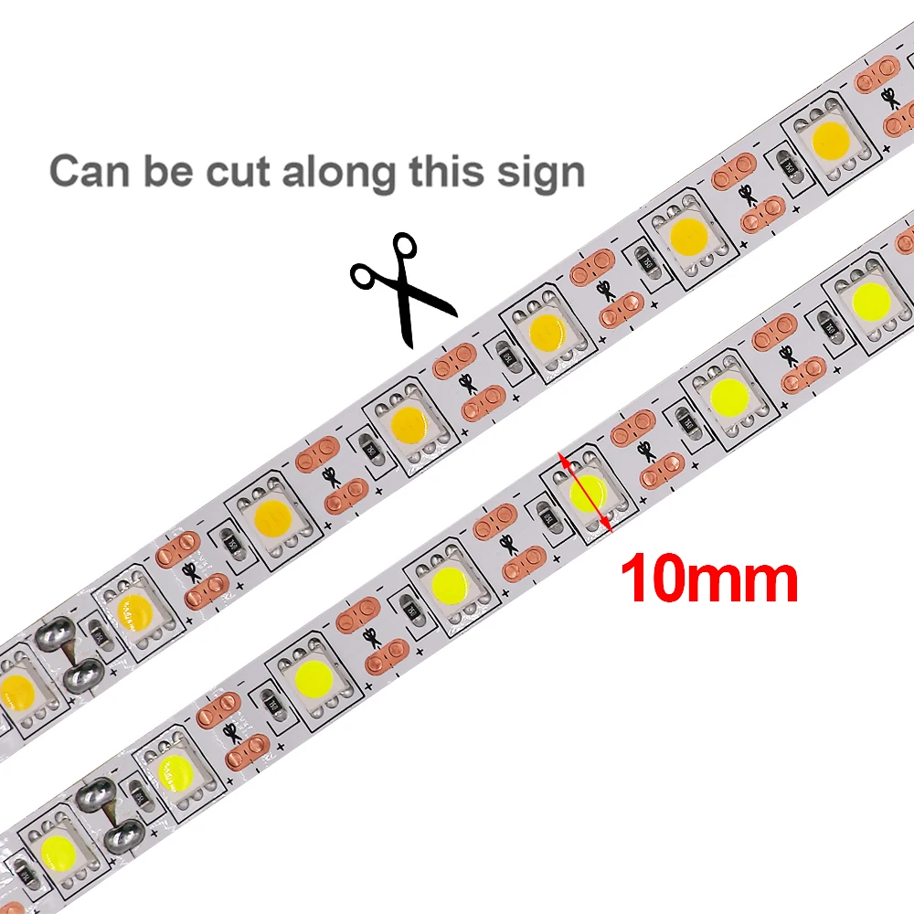 Светодиодная лента 5050 SMD 60 светодиодный/м светодиодный светильник USB 5 В светодиодный ленточный светильник для шкафа, кухонный светильник, белый/теплый белый, подсветка для телевизора, светодиодная лента e