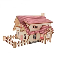 Моделирование страны модель строительства дома 3D головоломка Обучающие Развивающие игрушки высокое качество детский Набор для творчества ручная работа деревянные пазлы
