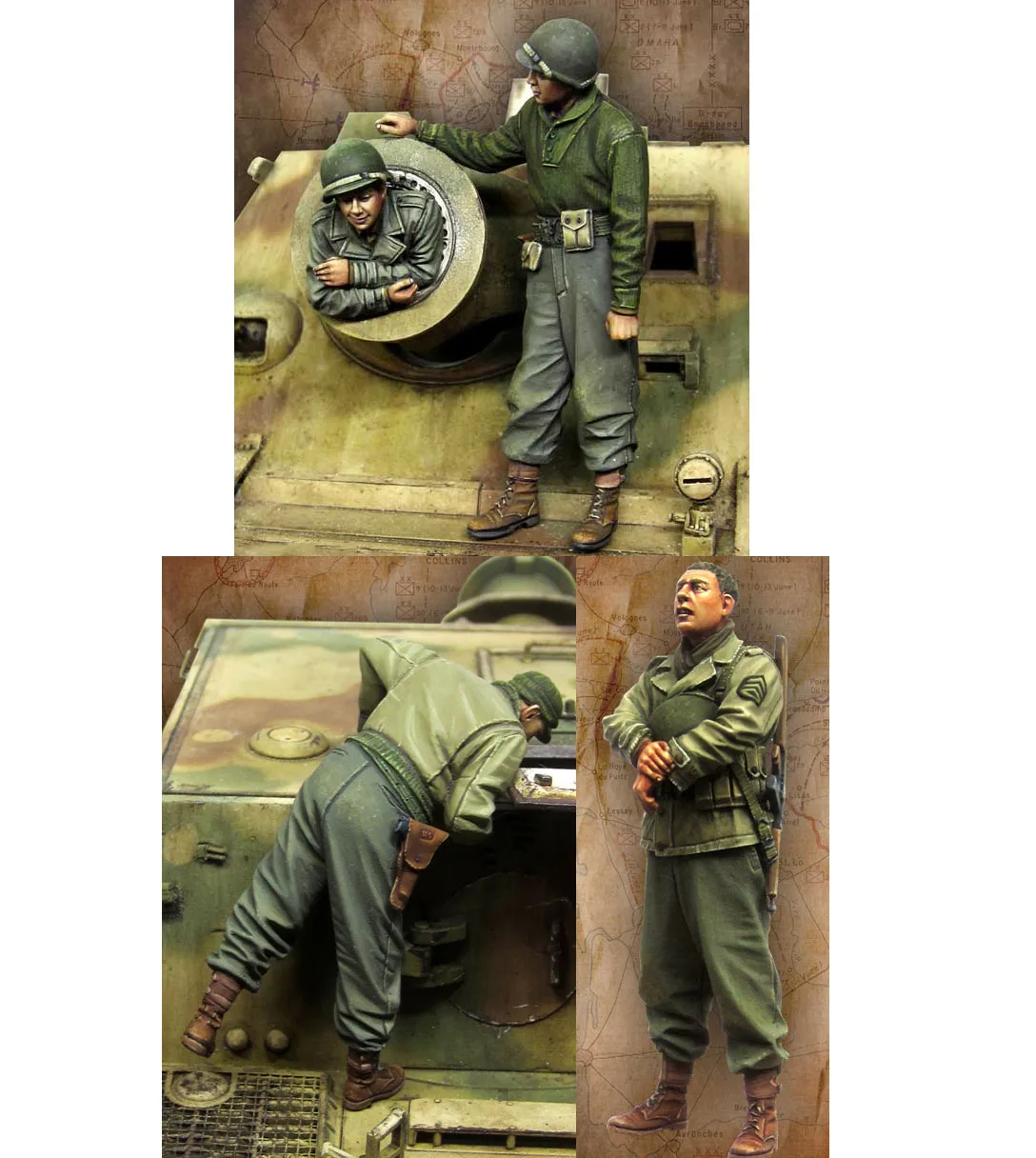 Набор для проверки солдат США (4 фигурки без резервуара) 1/35|Наборы сборки моделей|